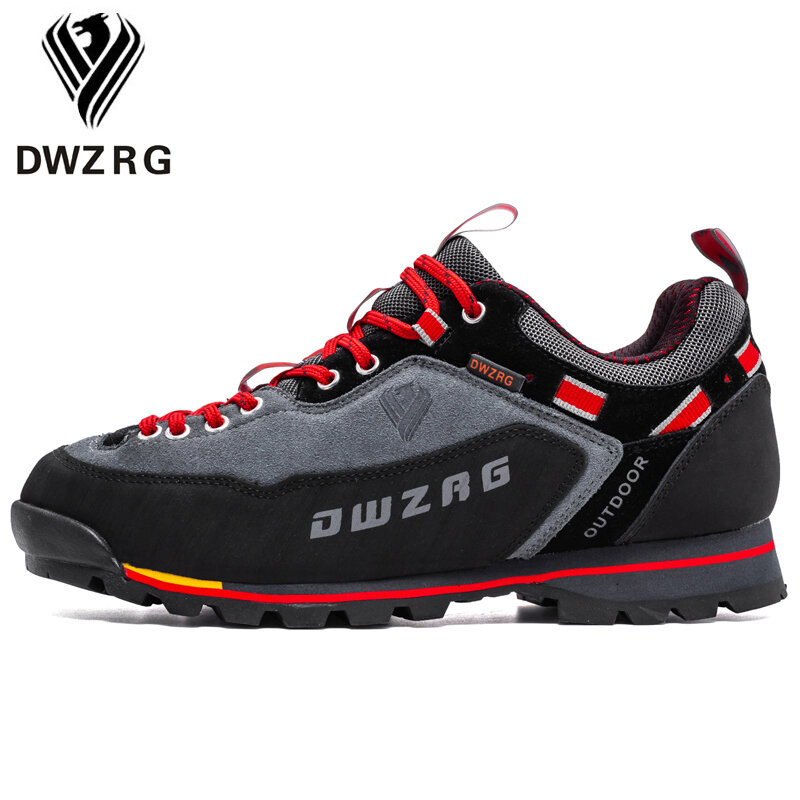 Dwzrg à prova dwaterproof água caminhadas sapatos de escalada de montanha ao ar livre botas trekking esporte tênis de caça