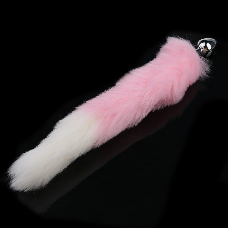 Rosa Fluffy Faux Tail & Cat Ears Charms fascia gioco di ruolo Costume Party Masquerade Cosplay Prop giocattolo adulto del sesso