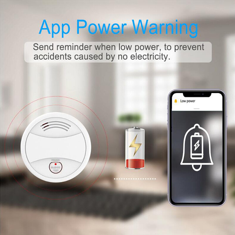 Coolgaze Wireless Home เครื่องตรวจจับควัน80db ป้องกันไฟนักผจญเพลิงเซ็นเซอร์ Store Security Security Alarm System