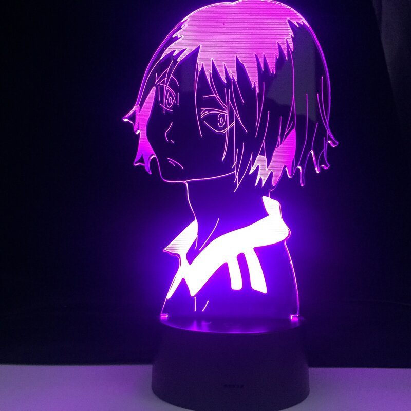 Kenma Kozume Profiel Led Anime Lamp Haikyuu 3D Led 7 Kleuren Licht Japanse Anime Afstandsbediening Base Tafellamp Dropshipping