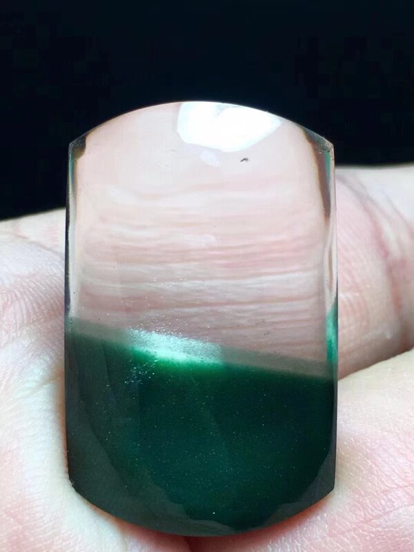 Pendentif en Quartz fantôme vert naturel brésilien, perle transparente 30x20x11mm, bijoux Rare pour femmes et hommes, à la mode, véritable AAAAAA