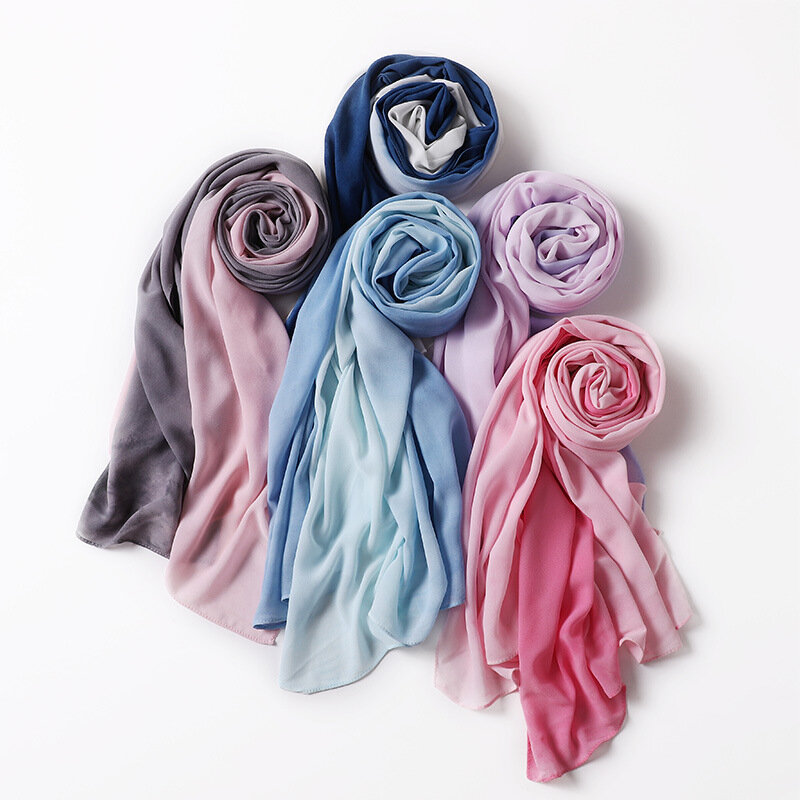 70*180cm spring/summer new Pearl chiffon color scarf ladies scarf travel headscarf scarf