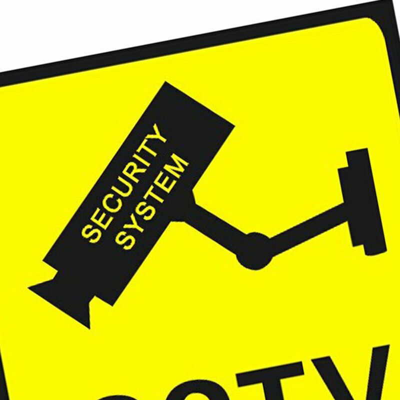 CCTV sorveglianza sicurezza 24 ore Monitor telecamera adesivi di avvertimento segno avviso adesivo murale etichette impermeabili 110x110mm