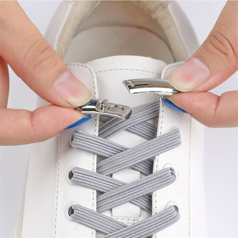 1 para elastyczne magnetyczne sznurowadła blokujące kreatywne szybkie buty bez sznurówek sznurowadła dla dzieci dorosłych Unisex Shoelace Sneakers sznurki do butów