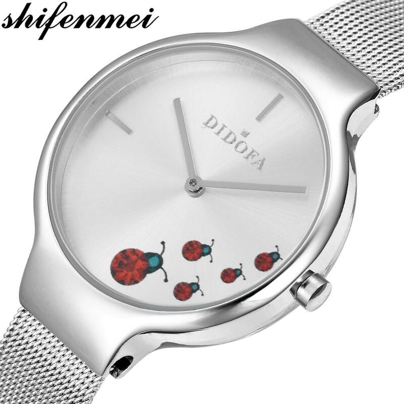 Shifenmei orologi da donna Top Luxury Brand Ladies Fashion Casual orologio da polso a maglie in acciaio inossidabile regalo per ragazze Relogio Feminino