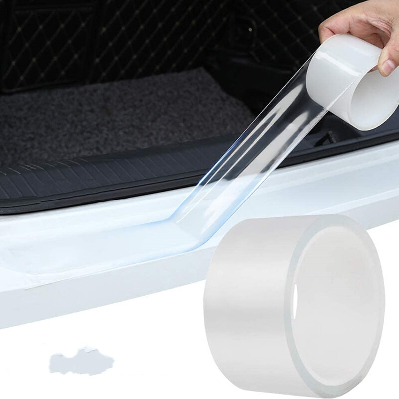 3m universal auto protetor filme borda da porta do carro pára-choques sill protetor cola anti-colisão tira adesivos de carro acessórios de vinil