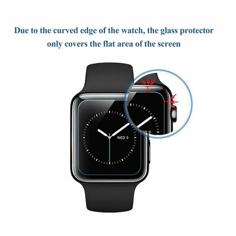 Ultra บางป้องกันฟิล์ม Smude-Shatter-Proof กระจกนิรภัยเหมาะสำหรับ Apple Watch 2019สำหรับนาฬิกาป้องกัน