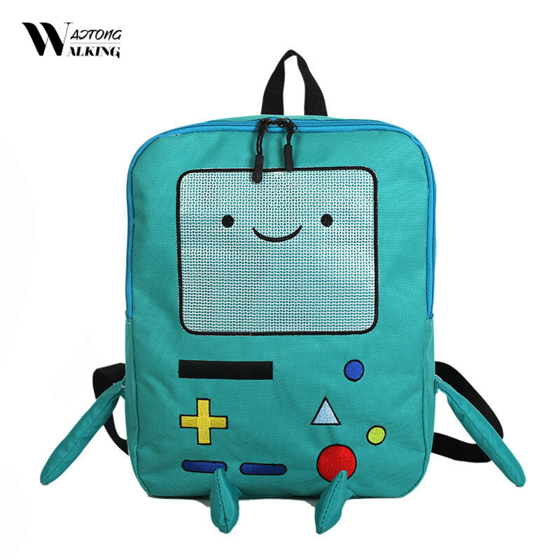 New Cute Cartoon Cute Adventure Time Backpacks Funny Personality Stereo Student Bag Large Capacity Travel Bag Two Size