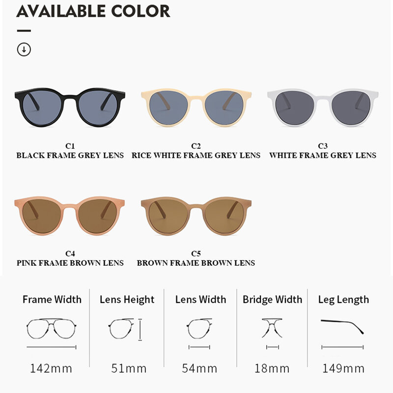 نظارة شمسية دائرية ريترو UV400 للنساء والرجال ، ماركة فاخرة ، صغيرة ، بيج ، بني ، Oculos De Sol Gafas