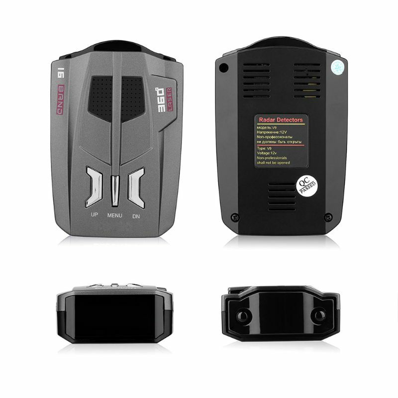 V9-Detector de Radar de coche, dispositivo de alerta de voz, 16 bandas, pantalla LED automática, versión en Inglés/ruso, velocidad de 360 grados