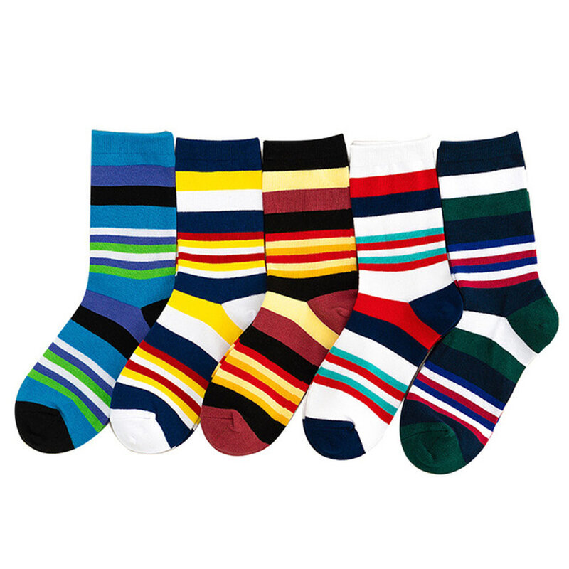 5 Pairs Men Short Travel Socks Compression Cotton Striped Outdoor Basketball Nike Running Football Sport Cycling Socks