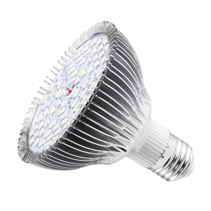 Bombilla LED E27 de espectro completo para cultivo de plantas, lámpara de aluminio para flores hidropónicas, 30W, 50W, 80W
