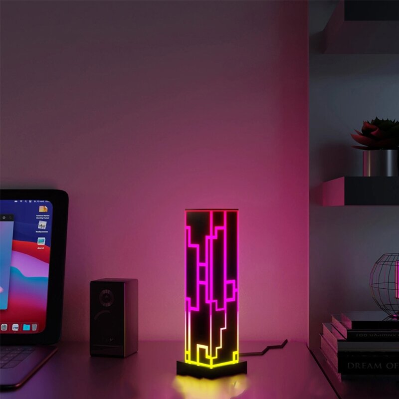 Lámparas de escritorio acrílicas Multicolor, luz de mesa acrílica, luces de Ambiente de 2,5 W, estilo de diseño moderno Simple para decoraciones del hogar