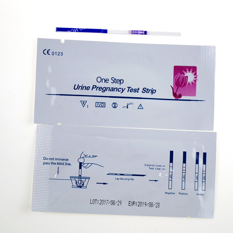 Tira de teste de gravidez por urina, 10 unidades., kit de tiras para teste de ovulação por urina.