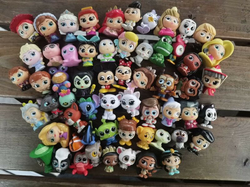 Figuras de acción de personajes de princesas para niños, juguetes originales de la serie 4 y 5, monstruos de dibujos animados, tamaño de 2-4cm, Colección rara, No Dups, regalo, 5 piezas