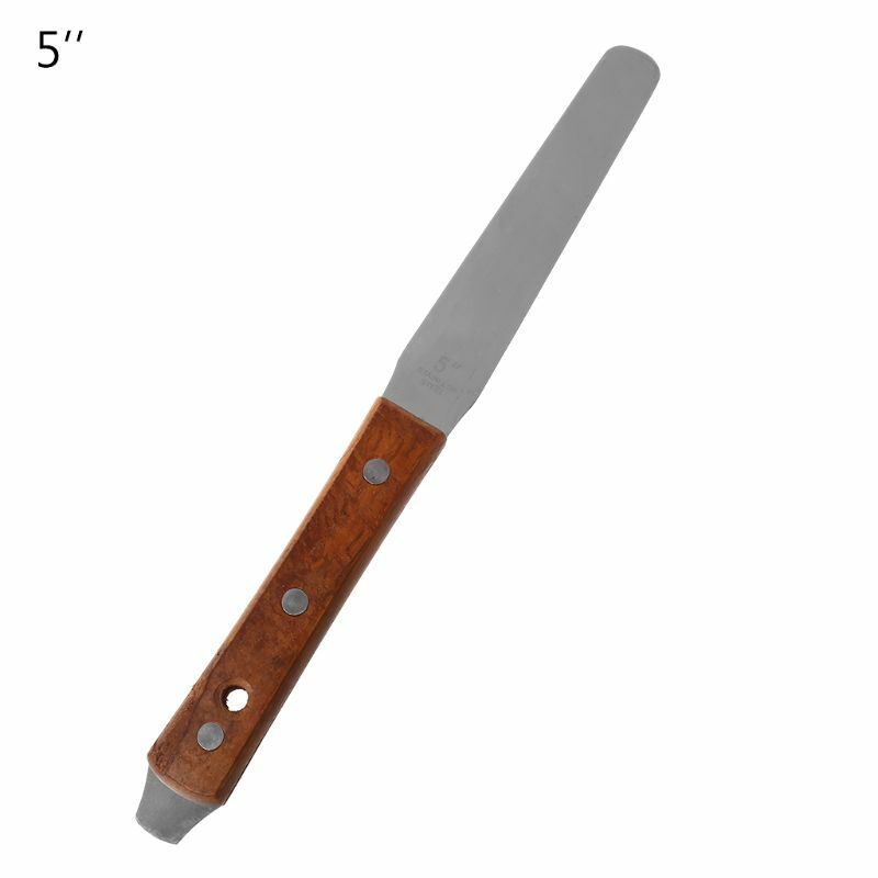 Couteau mélangeur de colle de peinture d'encre en acier inoxydable, spatule à dessiner grattoir de Texture