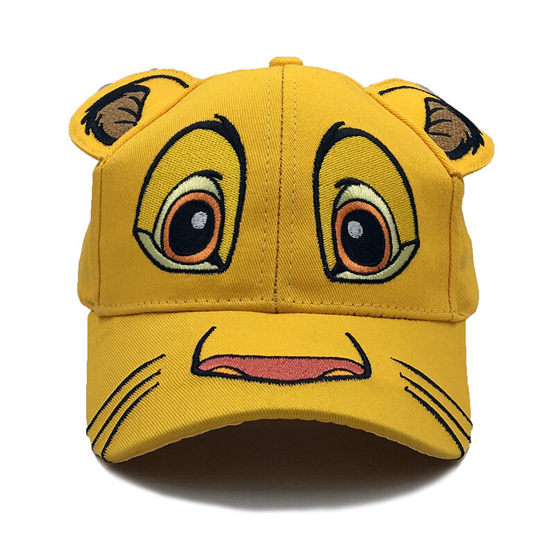 Gorra de béisbol del Rey León para niños y niñas, gorro de dibujos animados, versátil, novedad