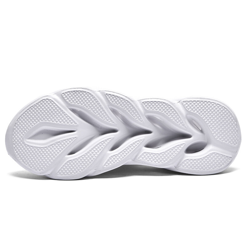 Novos homens grossos tênis malha respirável verão moda plataforma leve sapatos casuais branco tamanho grande 39-46