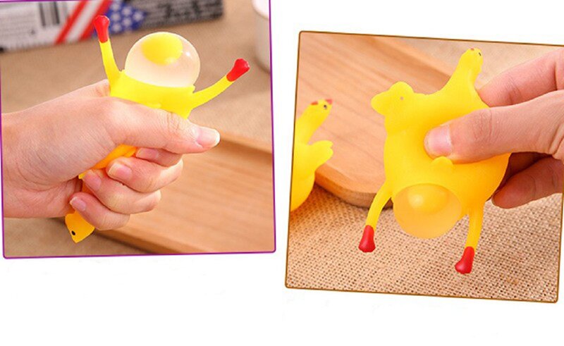 ฟองใหม่ Sensory ของเล่นน่ารักไก่วางไข่ Hens Crowded ความเครียด Ball Creative Funny Spoof Tricky Gadgets ของเล่นไก่พวงกุญแจ