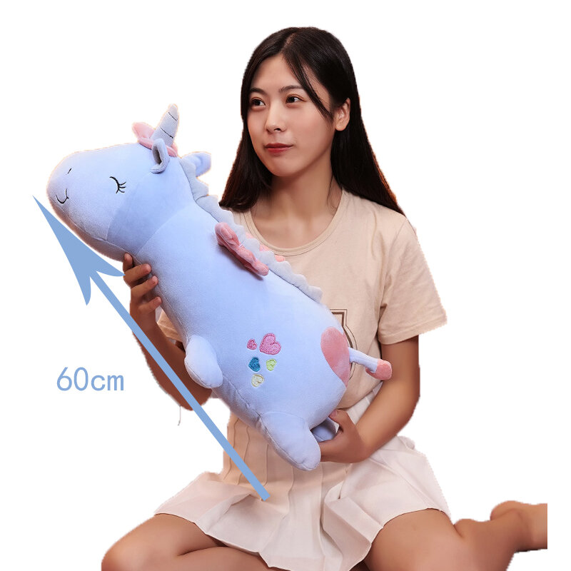 60CM simpatici giocattoli di peluche a forma di unicorno con cuscino a forma di unicorno a LED