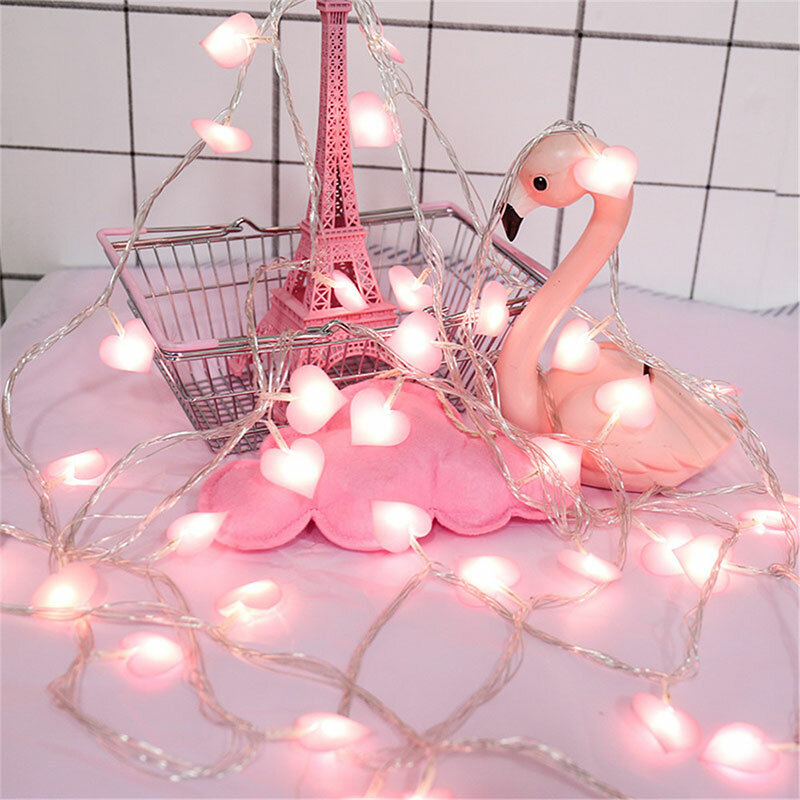 Peach Heart Love LED String Lights luci natalizie per decorazioni natalizie tipo batteria luci a LED