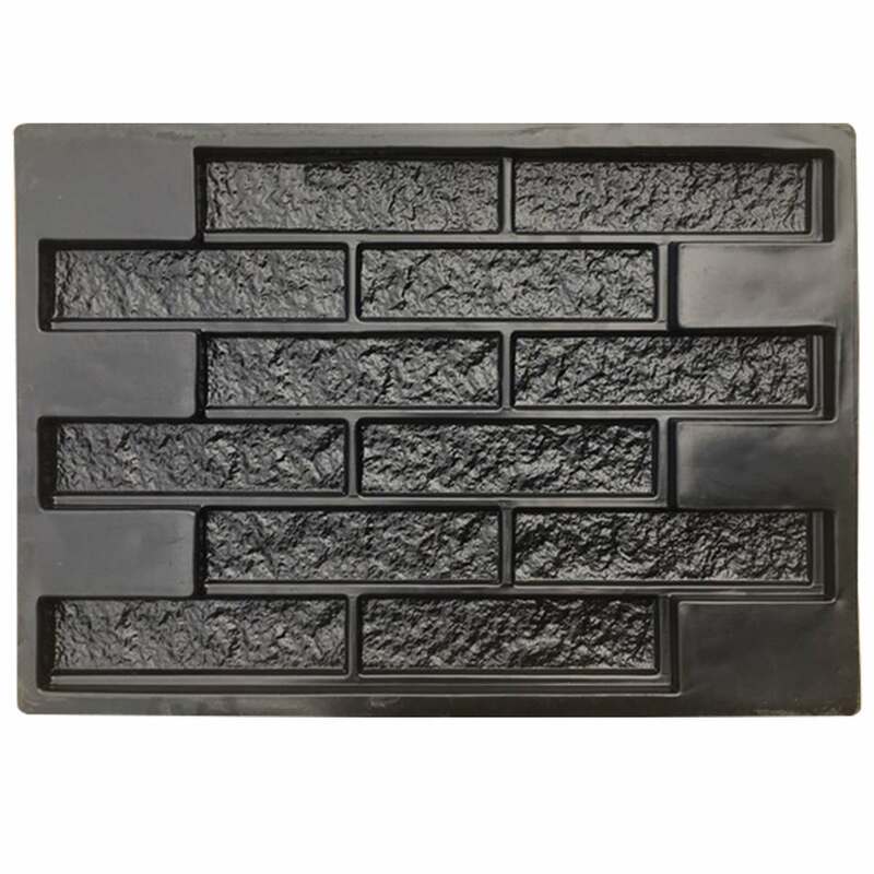Moules décoratifs pour ciment, accessoires en forme de brique, pour décoration mur de jardin, carreaux de pierre, matériau plastique, 69x49cm