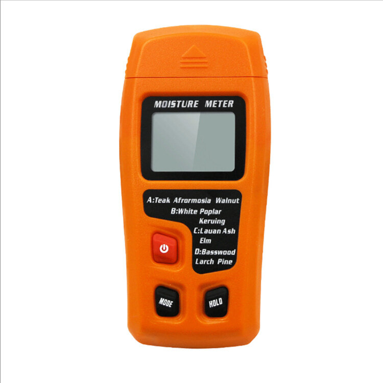 Detector de umidade de madeira da madeira 0-99.9% do verificador da umidade do higrômetro de digitas do pino dobro de emt01 com lcd