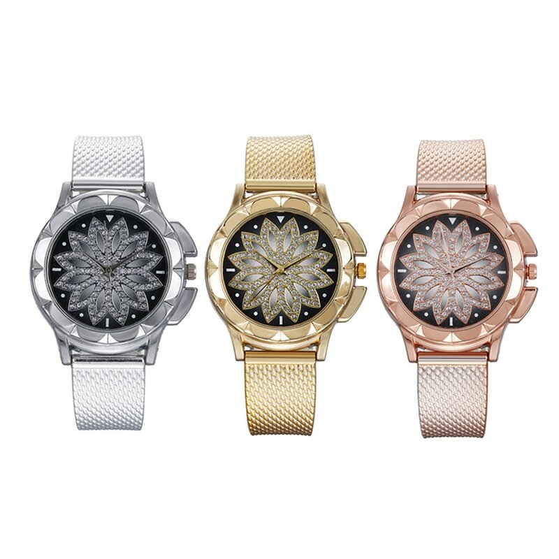 Relojes de moda para mujer, reloj de cuarzo con correa de acero de lujo, relojes creativos de negocios Vintage para mujer