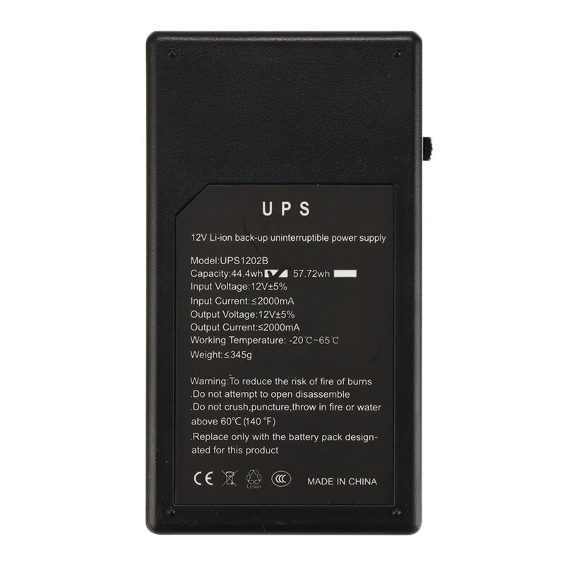 12V 2A 57.72W bezpieczeństwo zasilanie W trybie gotowości UPS nieprzerwane zasilanie awaryjne minibateria do routera kamery