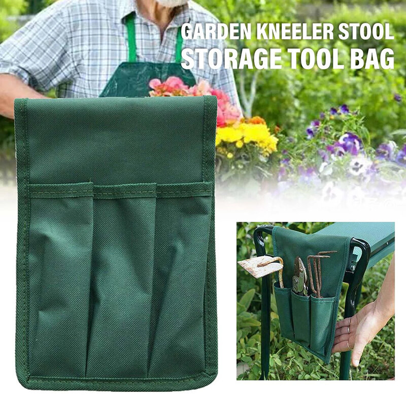1 Pc jardín reclinatorio herramienta bolsa plegable paño pequeño cinturón bolso Multi-Bolsillo de gran capacidad depósito de herramientas de jardín Bolsa lateral bolsillos bolsa