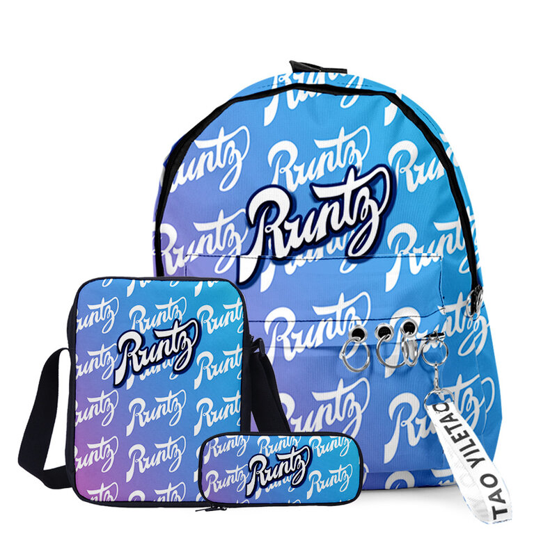 Комплект из 3 предметов, рюкзак Runty, сумки для мальчиков и девочек, водонепроницаемая уличная дорожная сумка для ноутбука, школьный рюкзак дл...