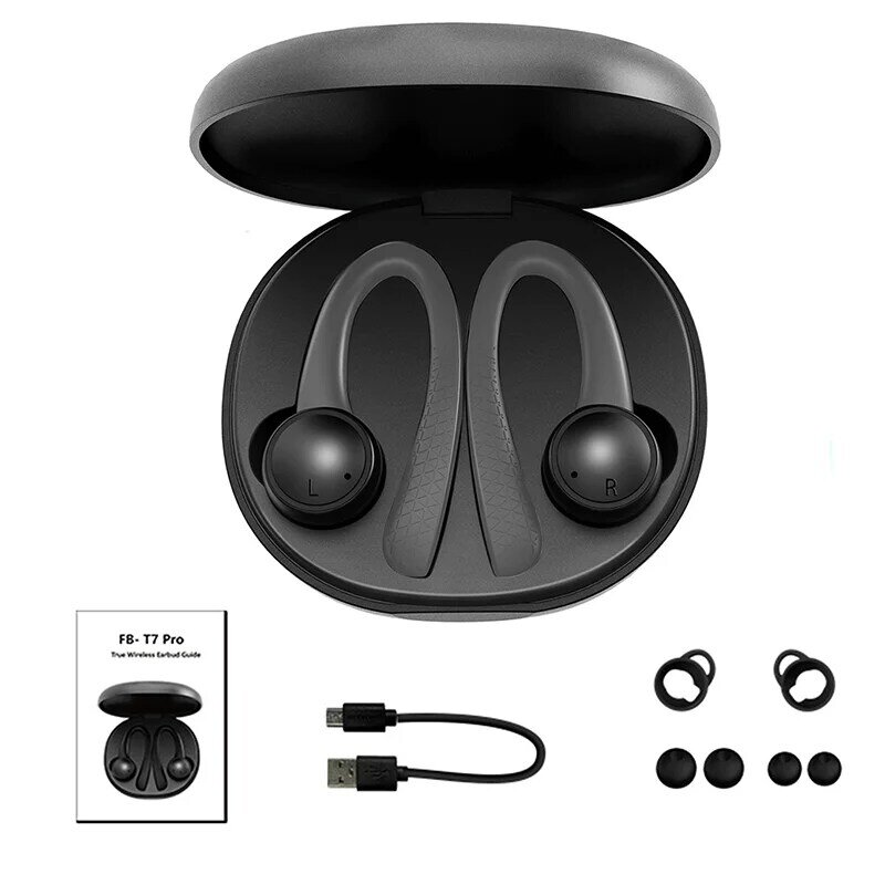Tws bluetooth 5.0 fones de ouvido sem fio à prova dhifi água alta fidelidade estéreo esporte fone handsfree com microfone e caixa carregamento para android