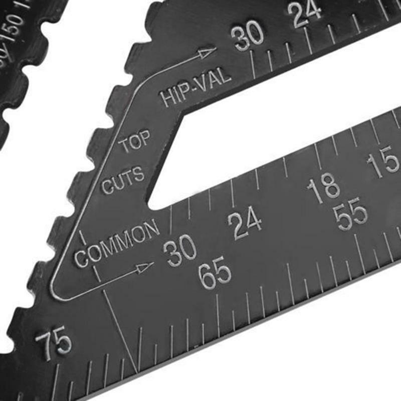7/12 inch Metric Aluminum Alloy Triangle Angle Ruler Protractor Swanson Speed Square Layout Gauge Woodworking Measurement Tool