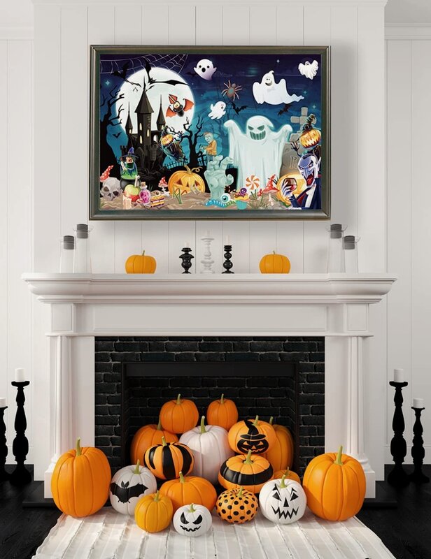 DIY Jigsaw Puzzle Happy Halloween Pumpkin Puzzles Family Game Crafts Toys for Adults Children Christmas Gifts Home Decoration