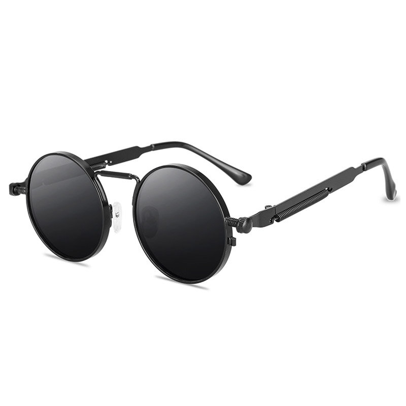 Mode Runde Steampunk Sonnenbrille Marke Design Männer Frauen Vintage Metall Punk sonnenbrille UV400 Shades Brillen Gafas de Sol