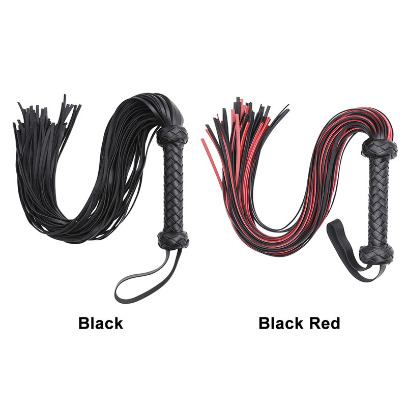 PU Leather Flogger Equestrian Lightweight Braided Portable Bed Game Role Play Outdoor Sports Training Non Slip Horse Riding Whip