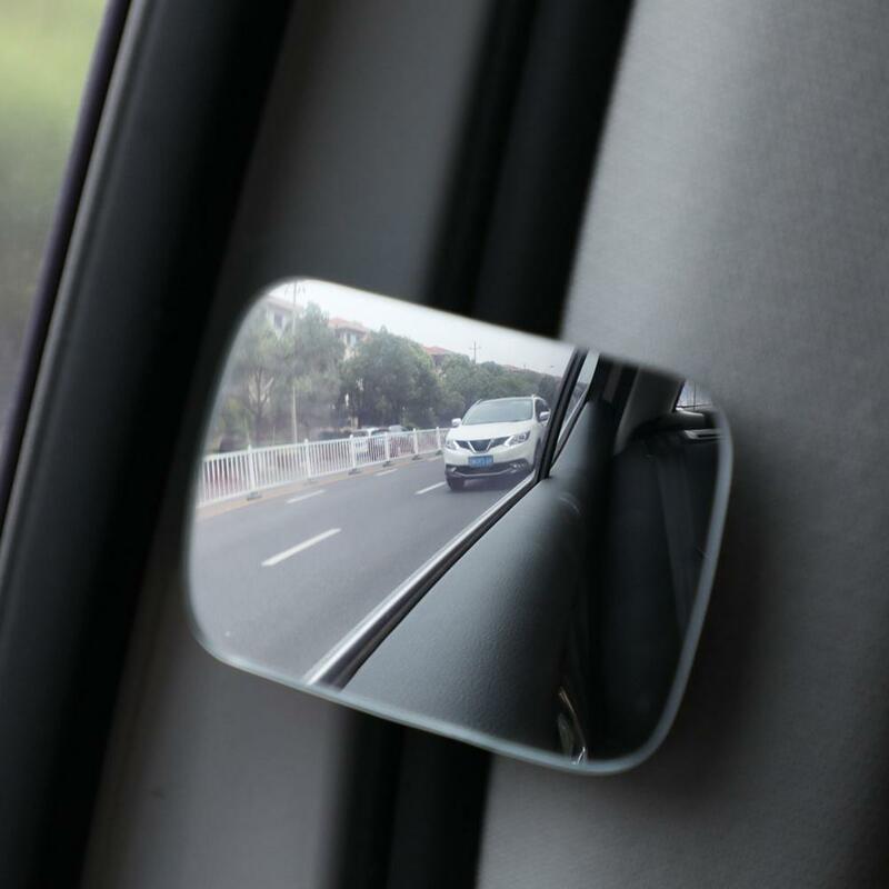 2Pcs Blind Spot Spiegel Randlose Wasserdicht Einstellbare Rechteck Weitwinkel Rückfahr Rückspiegel Einfache Installation für Auto