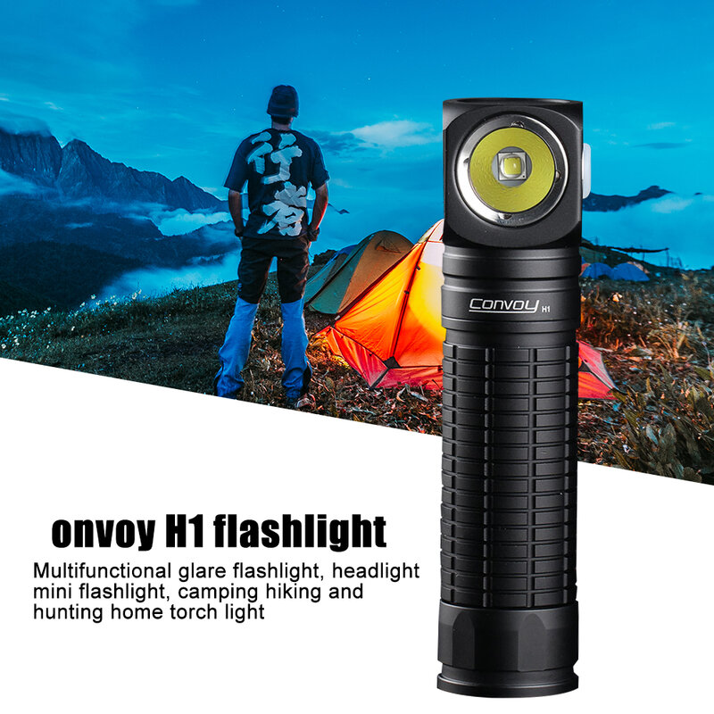 para Camping luz brillante minilinterna LED potente H1 2 en 1 senderismo y caza #neutral white 