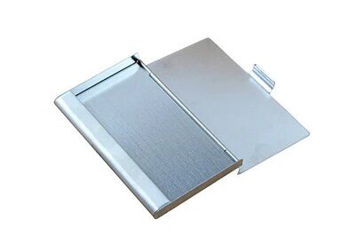9.3 × 5.7 × 0.7センチメートルビジネスidクレジットカードケース金属微粒子ボックスホルダーステンレス鋼ポケット