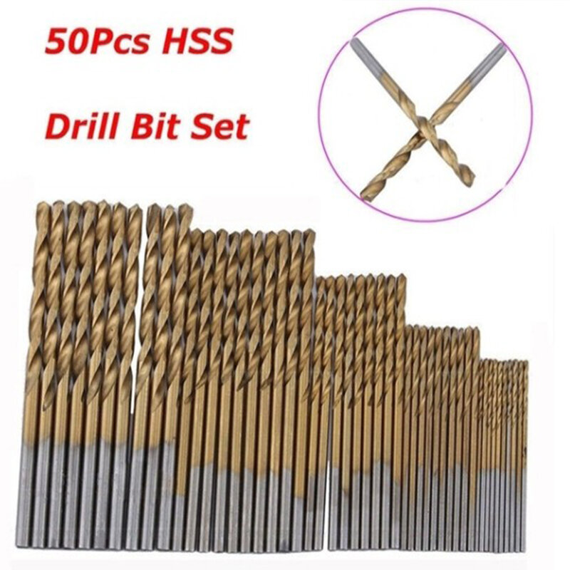 20/50 stücke HSS twist drill bit mit gerade schaft high speed stahl HSS bohrer sets für holz kunststoff und aluminium