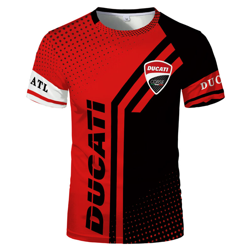 2021 nuova maglietta con logo Ducati stampa 3D sport manica corta top T-shirt da corsa sportiva oversize da uomo estiva di alta qualità