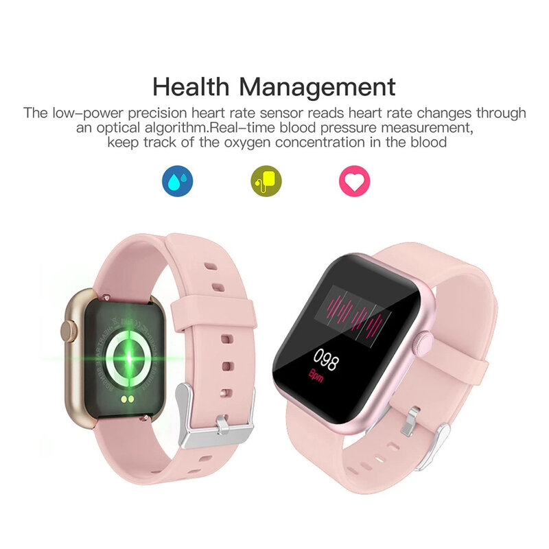 Reloj inteligente P9 para hombre, pulsera Digital con control del ritmo cardíaco y del sueño, resistente al agua, 2021