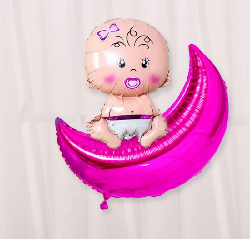 Cartoon hut 36 zoll Großen Mond Luftballons Crescent Aluminium Mond Folie Ballon Festival Hochzeit Dekorationen