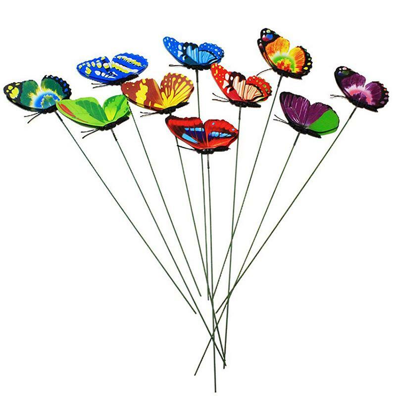 Kawaii Bunte Schmetterling Stick Spielzeug Diy Home Garten Dekoration