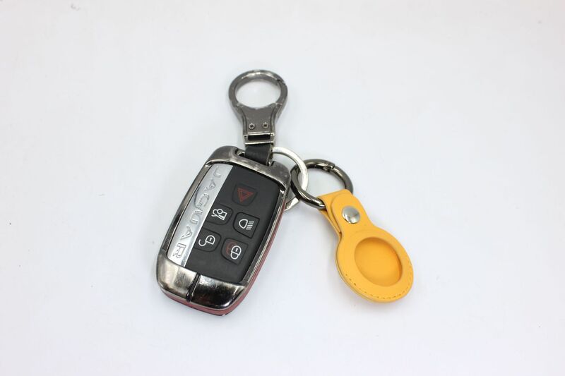 Apple Airtags 용 고품질 가죽 케이스 Apple Locator Tracker 용 보호 커버 Anti-lost Device Keychain Protect Sleeve