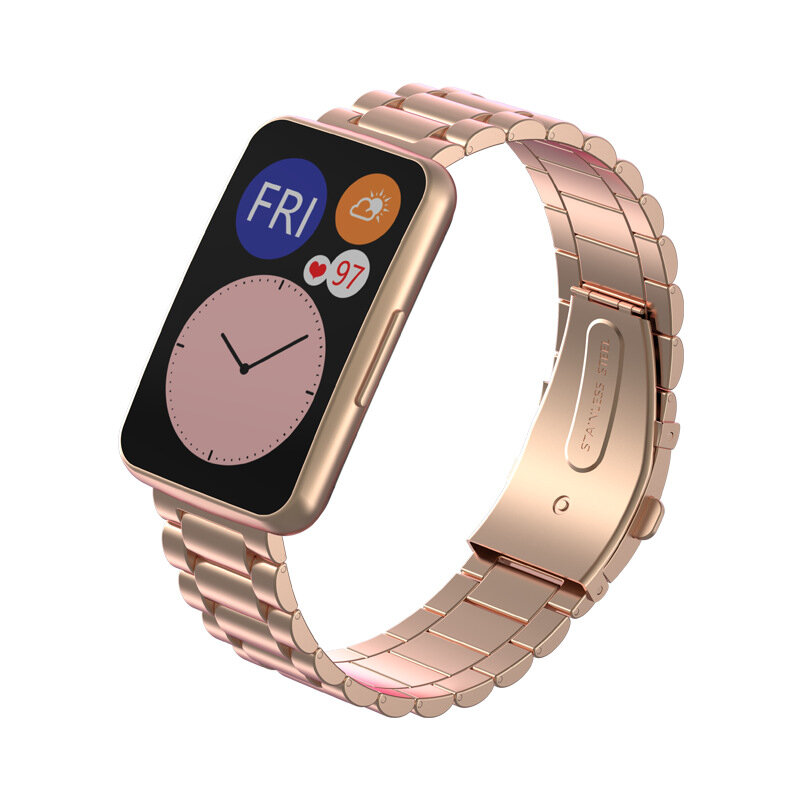 2020 ze stali nierdzewnej metalowy pasek do zegarka dla Huawei zegarek pasuje pasek bransoletka dla Huawei Fit inteligentny zegarek zespół inteligentne akcesoria