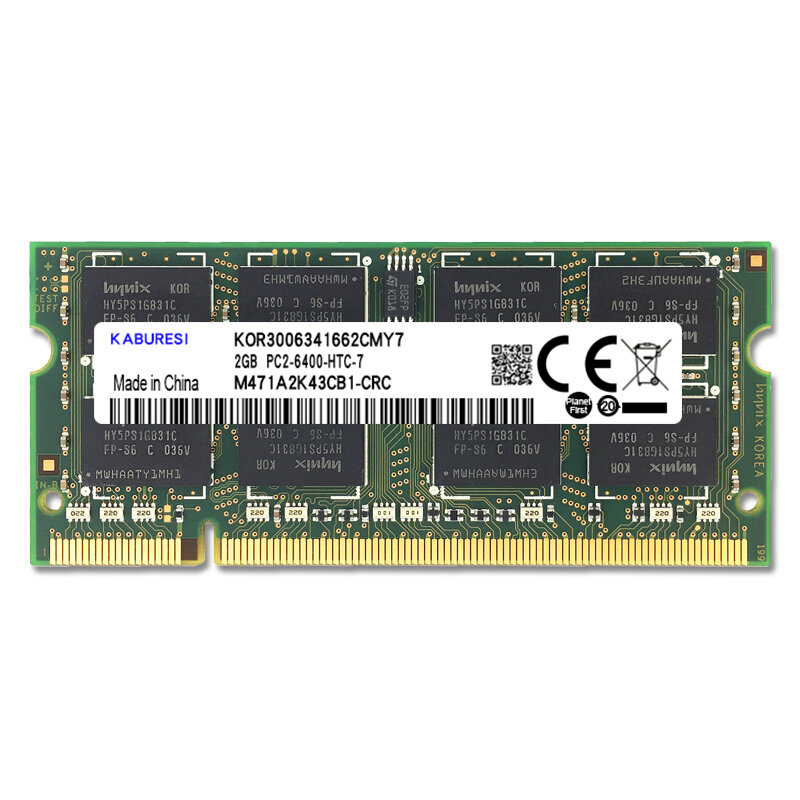 KABURESI 4GB(2x2GB) DDR2 2GB 800MHZ 667MHZ 200pin محمول الذاكرة ram 2x ثنائي قناة PC2-6400 PC2-5300 دفتر SODIMM RAM 1.8v