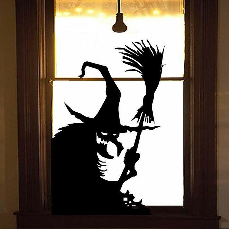 공포 파티 용품 할로윈 창 장식 할로윈 문 벽 장식 스티커 무서운 마녀 할로윈 홈 장식