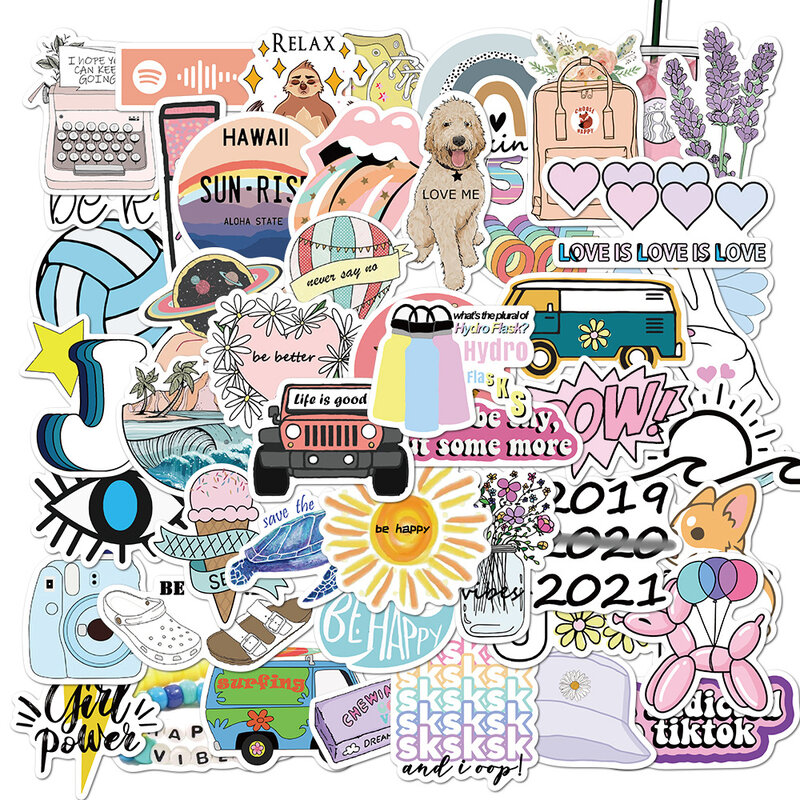 10/50Pcs Vsco Ins Stijl Sticker Anime Voor Laptop Case Auto Skateboard Motorfiets Meisje Voor Kinderen Kinderen Speelgoed cool Dier Sticker