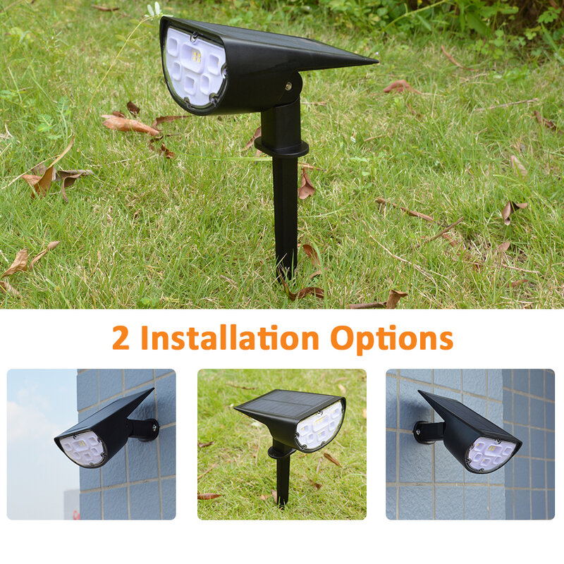 SHOPLED-lámpara Solar impermeable IP67 para exteriores, foco inalámbrico para jardín, calle, pared, paisaje